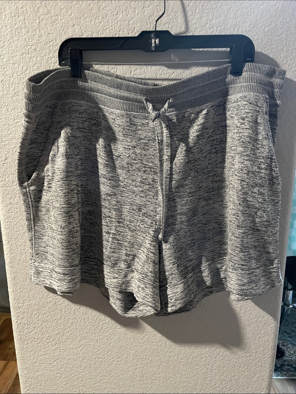 90 Degree By Reflex Heather Gray Knit Lounge Shorts #0051